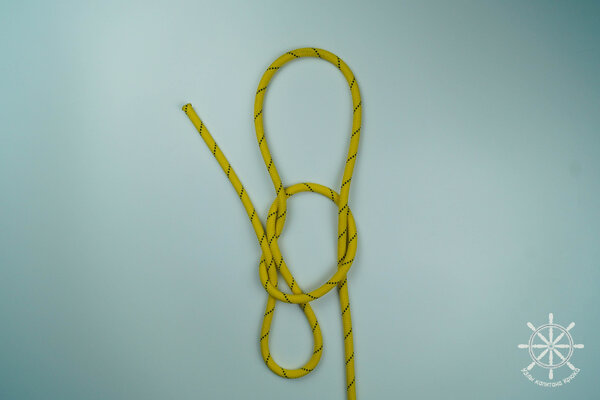 Как вязать развязывающийся бегущий простой узел - шаг 5