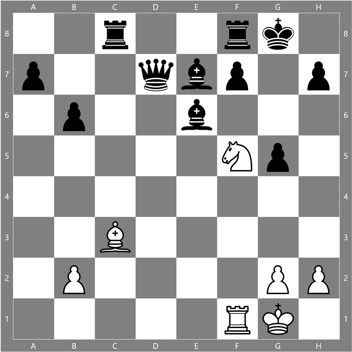 Ход белых. Мат в 1 ход. 