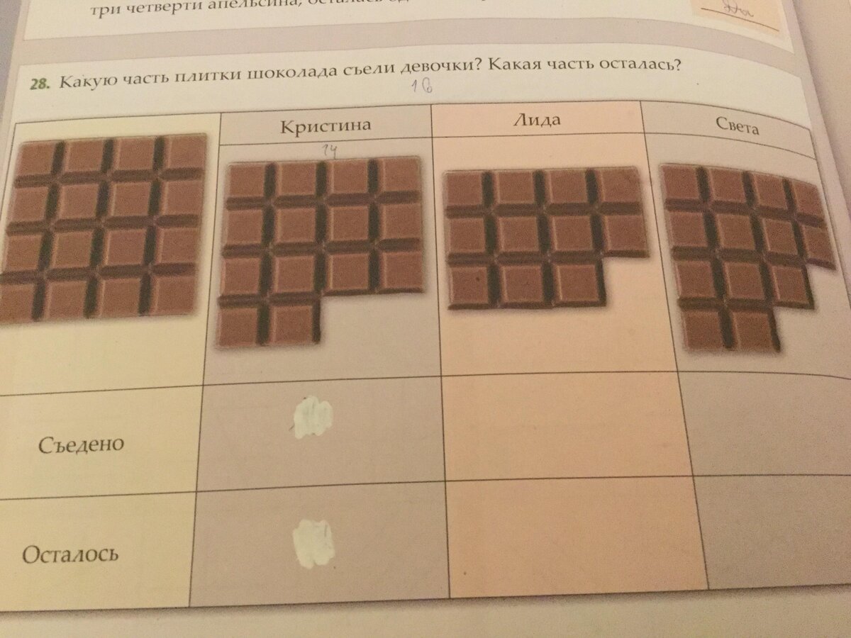 Задачи на шоколадках.