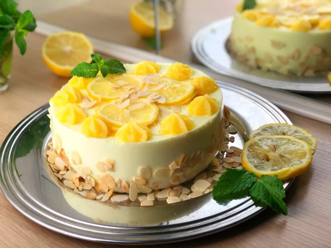 Лимонный торт декор