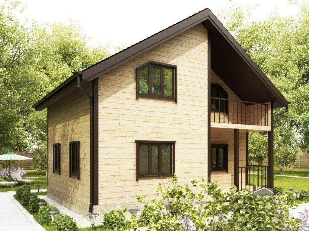 Вид на главный фасад дома. Источник изображения: канал Яндекс Дзен  "Проектируем дом САМИ" (https://zen.yandex.ru/proektdoma).