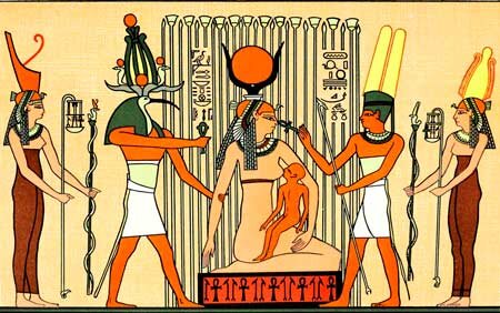 Isis and Glee Club baby are hiding from Seth in a swamp papyrus