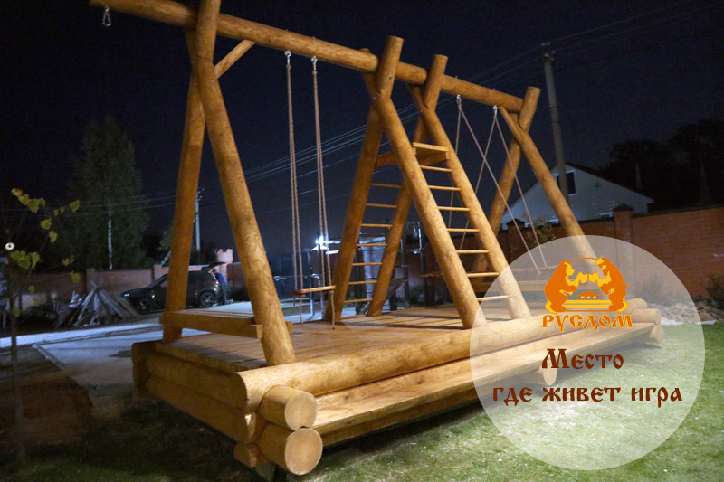 Качественная ДЕТСКАЯ ПЛОЩАДКА с лазелками и скамейками
