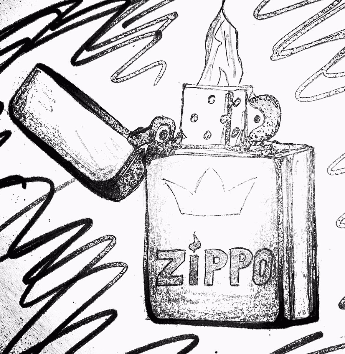 И под приятную пластинку рисую тебе картинку zippo