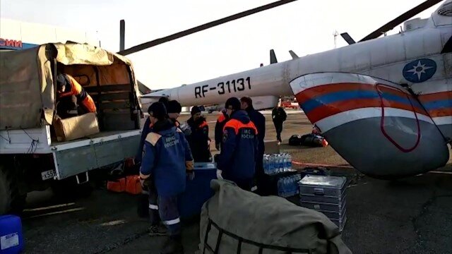 Разрушение дамбы в Красноярск (Источник : Яндекс)По