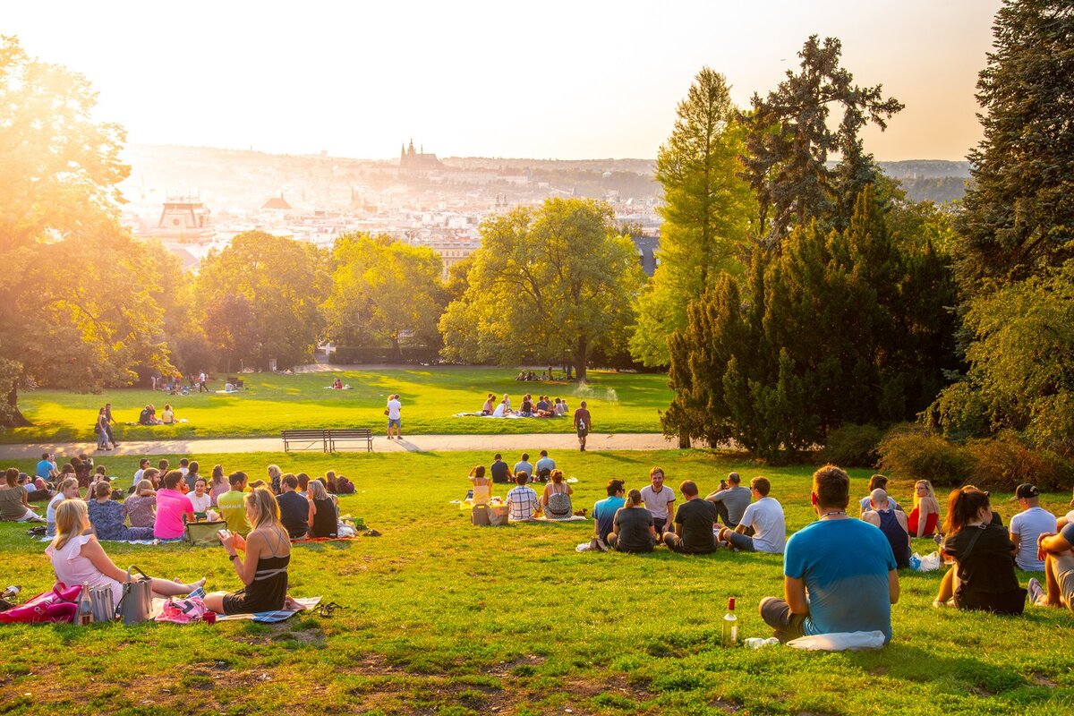 Riegrovy Sady предлагает невероятные виды на Прагу