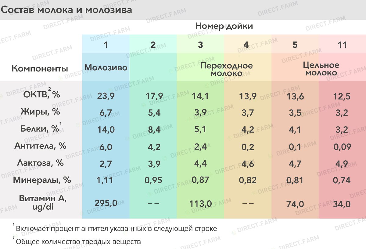 Молоко после молозива