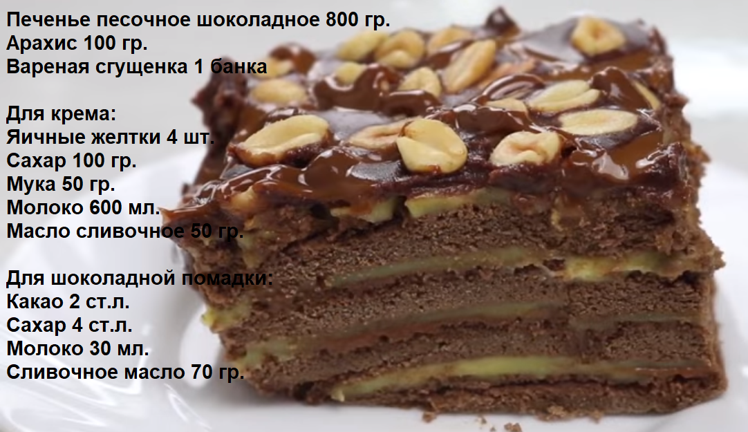 Торт без выпечки из печенья и сгущенки - пошаговый рецепт с фото на sapsanmsk.ru