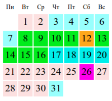 Онлайн календарь безопасных дней