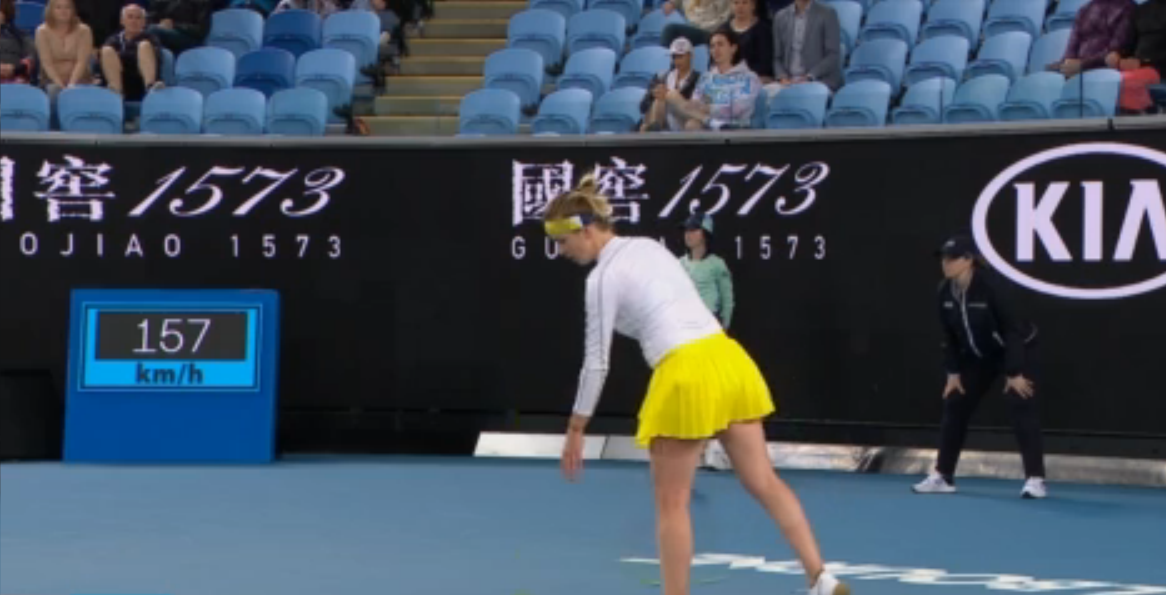 Элина Свитолина в матче против Лорен Дэвис