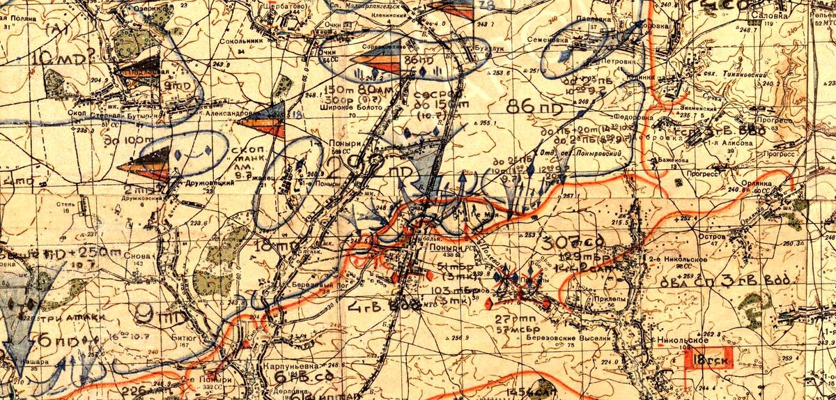 Карта ркка курской области 1941 года