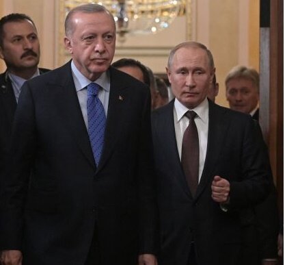 Фотография Sputnik с  российско-турецких переговоров в Москве 5 марта 2020 года