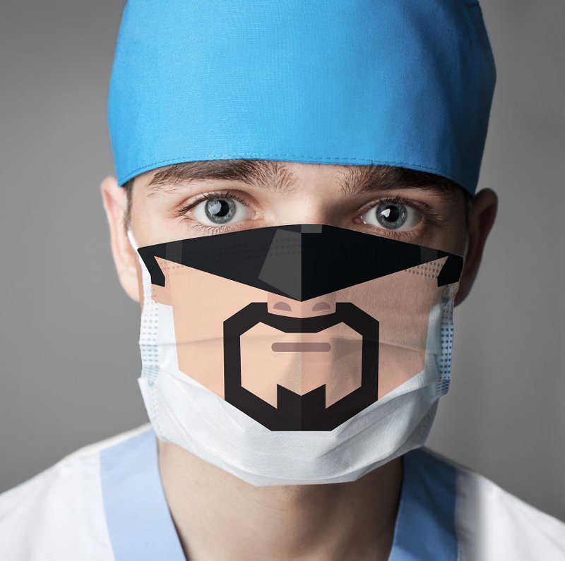 Маска медицинская. Креативные маски. Хирургическая маска. Прикольные медицинские маски.
