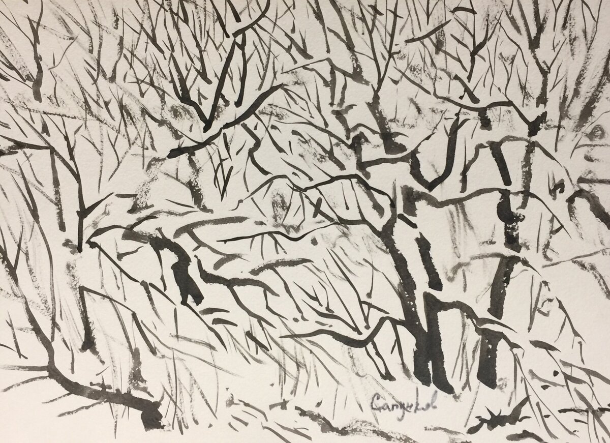 Игорь Сапунков «Снег в чернолесье» (Из коллекции галереи Арт-Гнездо)