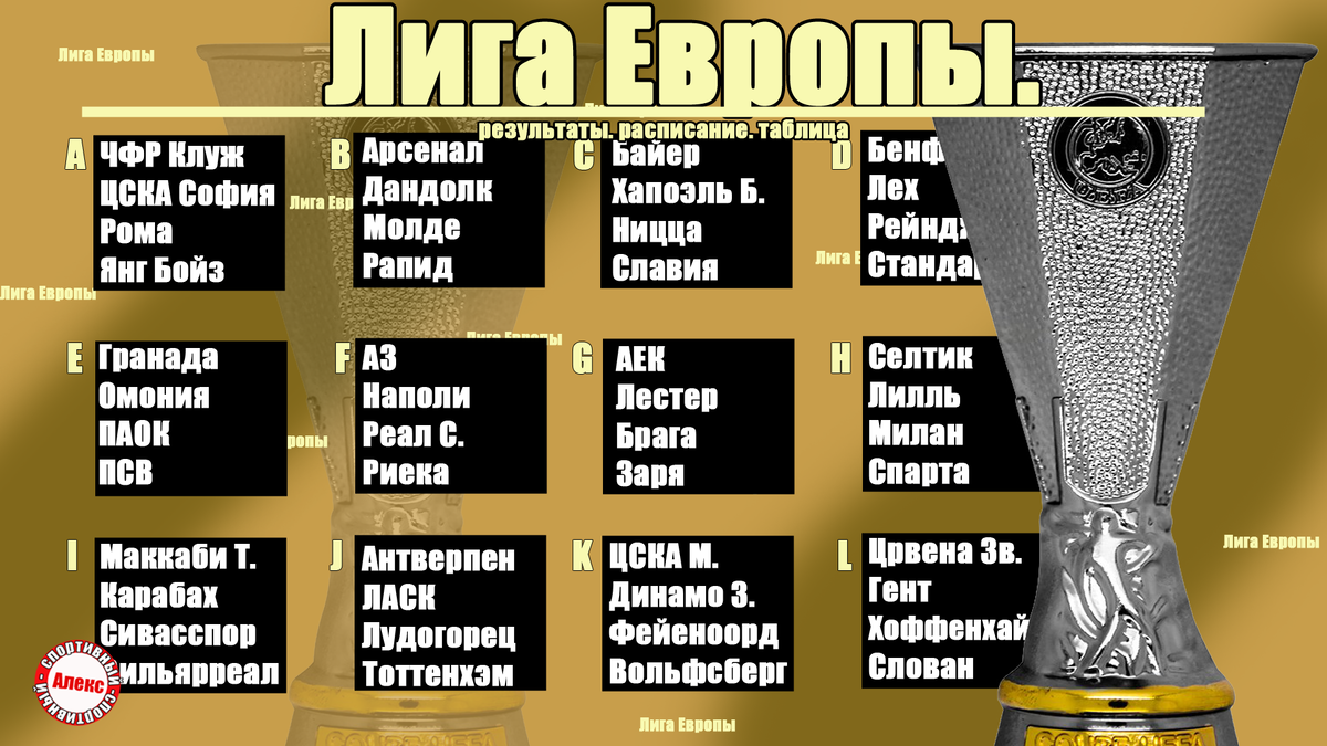 Результаты игр лиги европы