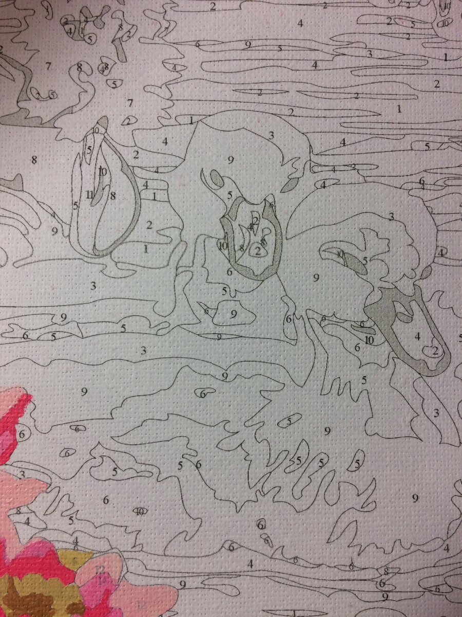 Фрагмент из картины по номерам.