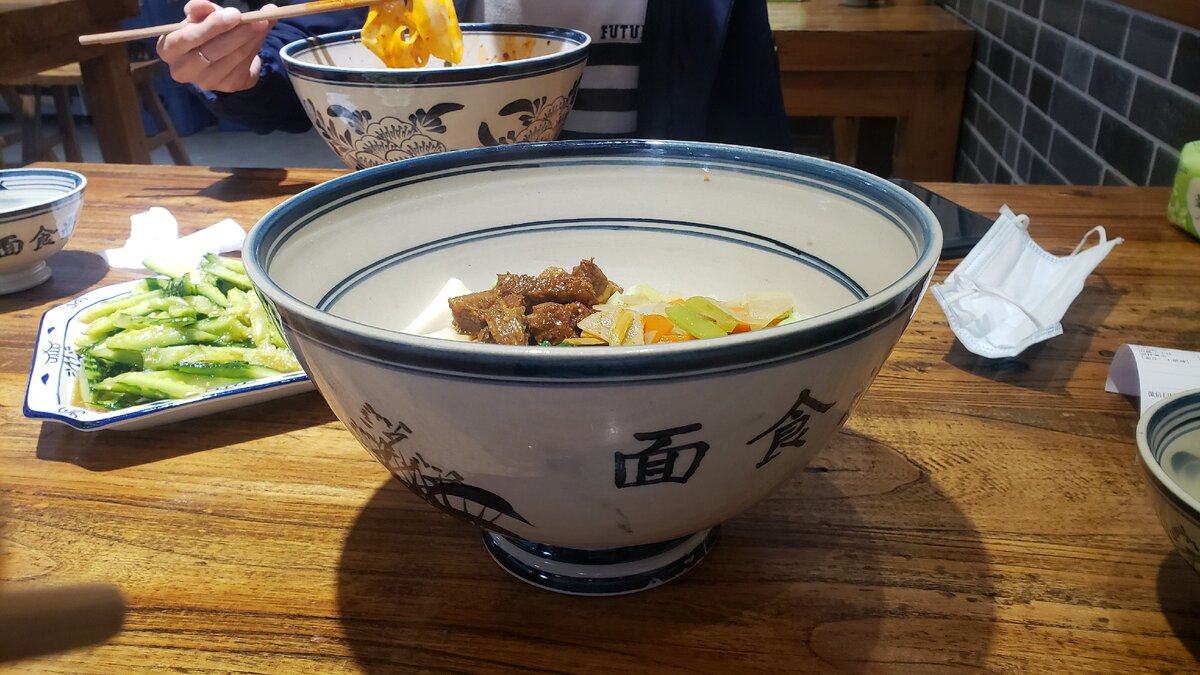 Лапша с говядиной - порция для одного человека