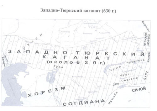 Тюркский каганат карта
