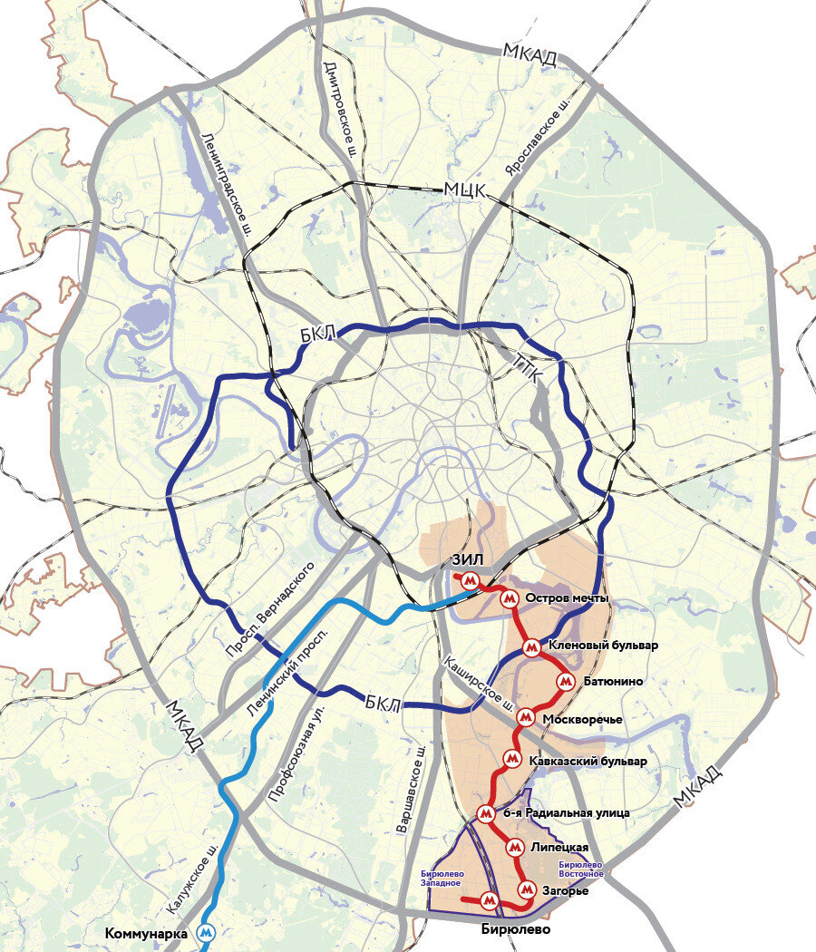 Бирюлевская линия метро проект