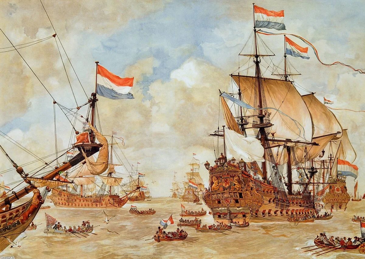 Англо европейский. Флот Нидерландов 17 века. Ван де Вельде парусники 17 века. Флот Голландии. XVII век. Андрис Ван Эртфельт сражение испанского флота.