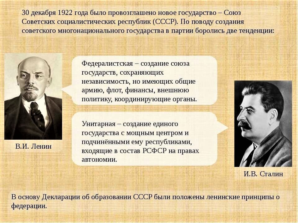Два проекта создания ссср План сталина и ленина образование ссср