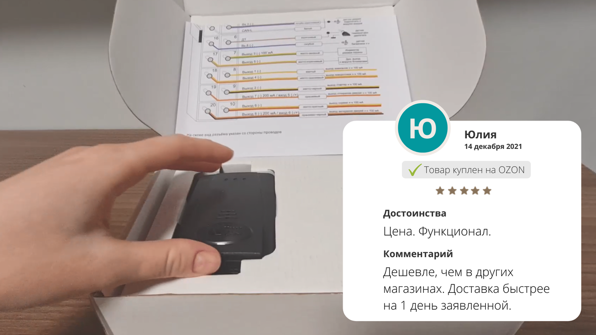 OZON - распаковка автосигнализации ZONT ZTC-701M Slave