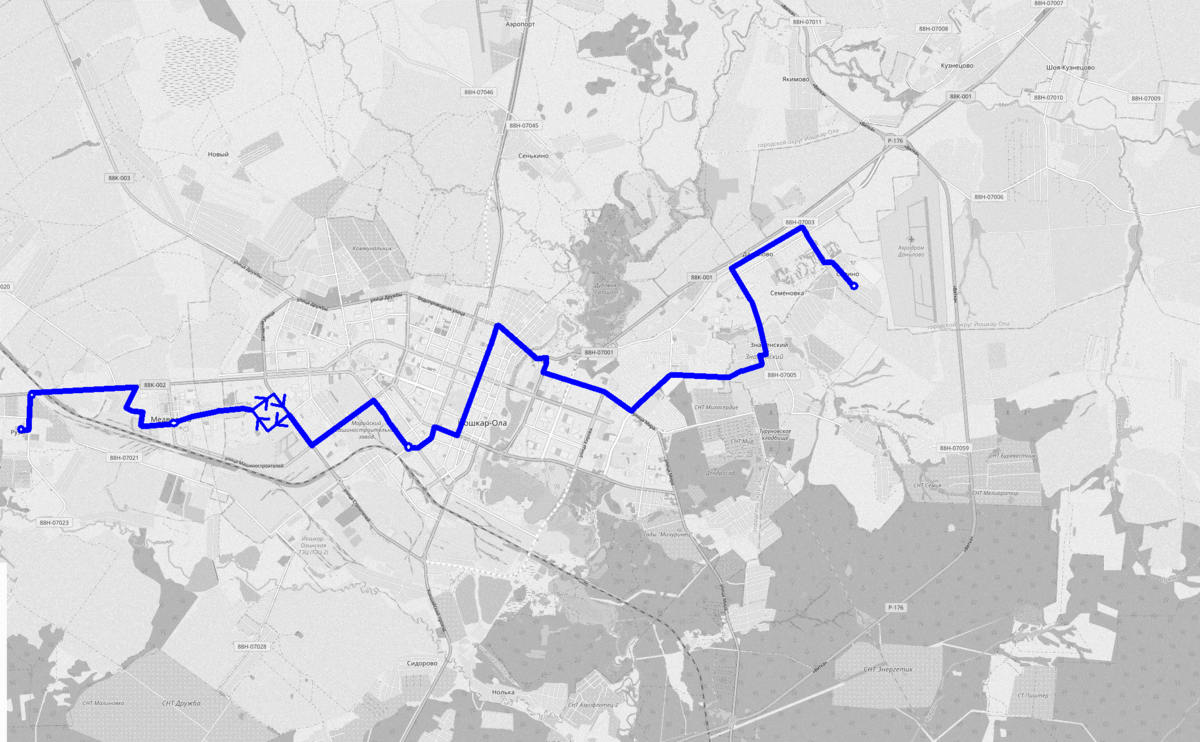 Автобусный маршрут №3. Разработка Поспехова И.А., 2020 г.