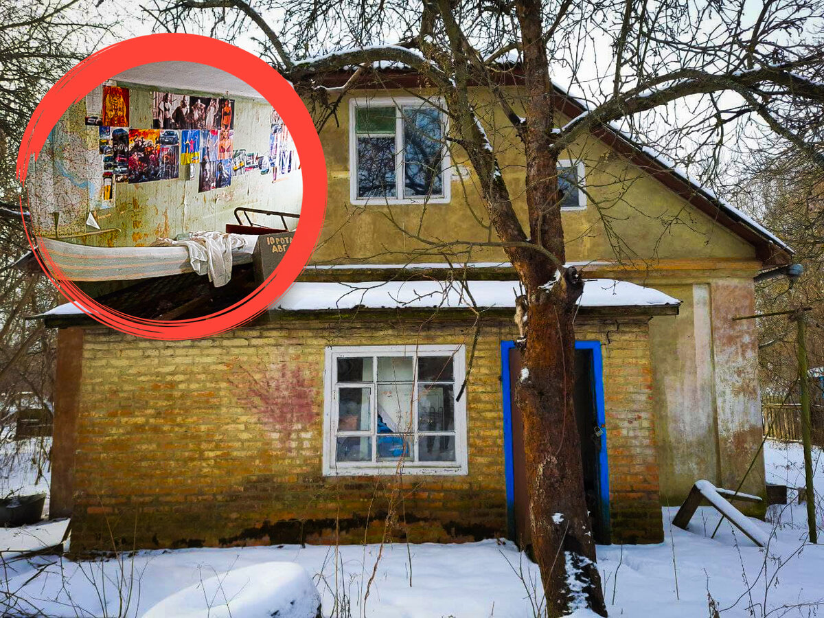 Заброшенный дом в Чернобыле, зима 2022