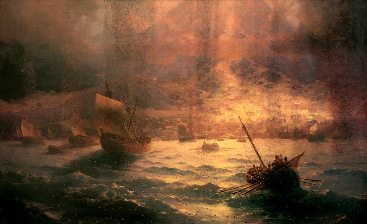 "Гибель Помпеи", И.К. Айвазовский, 1889. Ростовский областной музей изобразительных искусств, Ростов-на-Дону.
