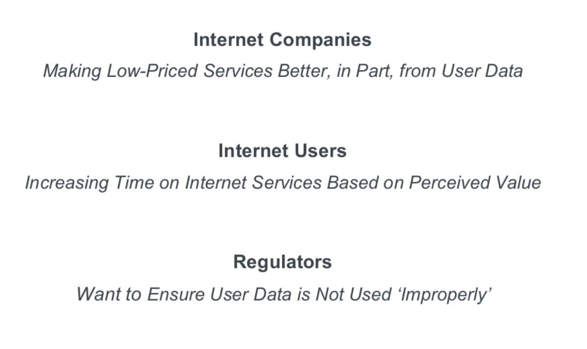 4.  Технологические компании столкнулись с «парадоксом приватности». Они застряли в ловушке между использованием данных для предоставления более качественных услуг и нарушением приватности пользователей.