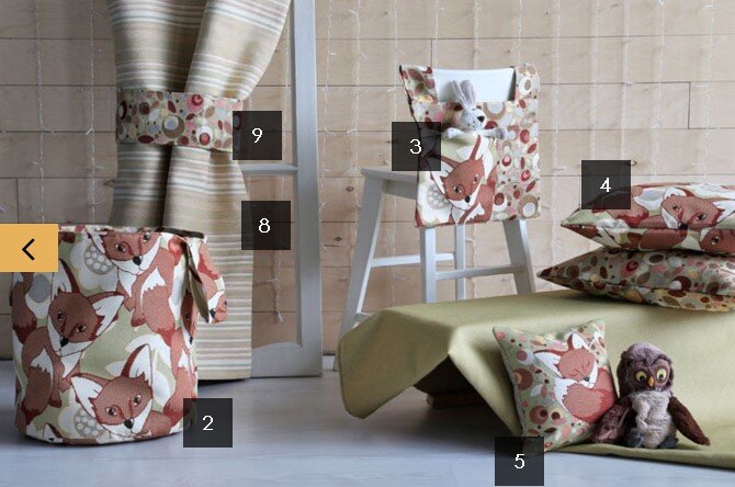  На фото: Коллекция детского текстиля и декора «Лисёнок»