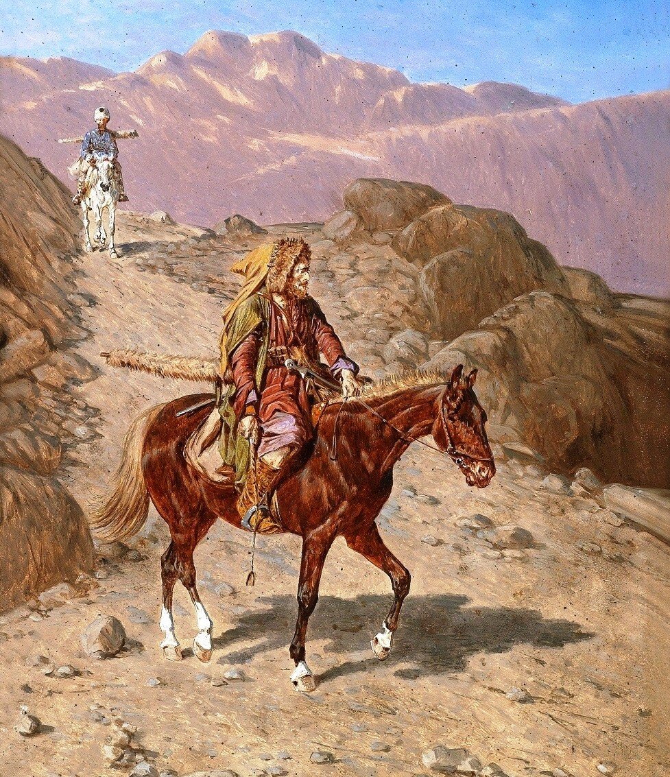 Черкес на лошади (рис. 1893 г.).