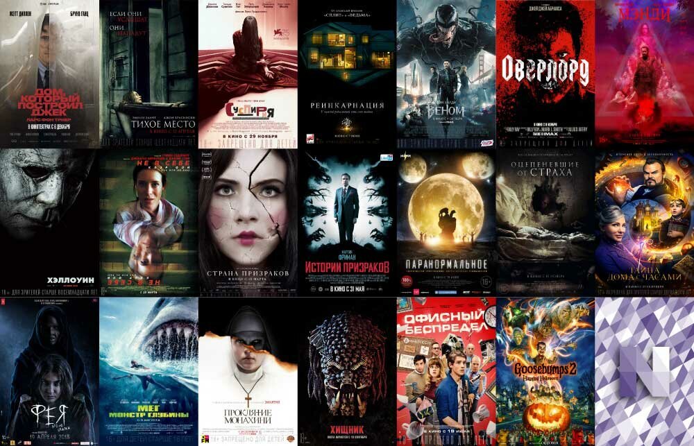 список ужасов 2018 2020