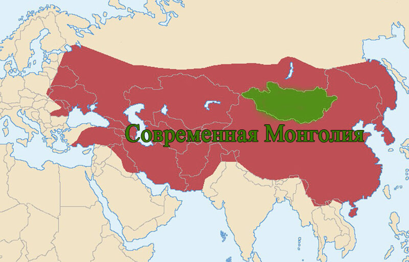 Карта образование монгольской империи