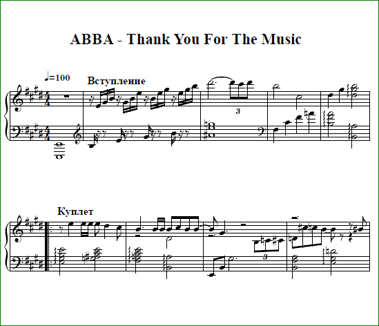 Спасибо музыка ноты. ABBA thank you for the Music Ноты. Абба Ноты для фортепиано. ABBA thank for the Music Ноты для фортепиано. Песни абба Ноты для фортепиано.