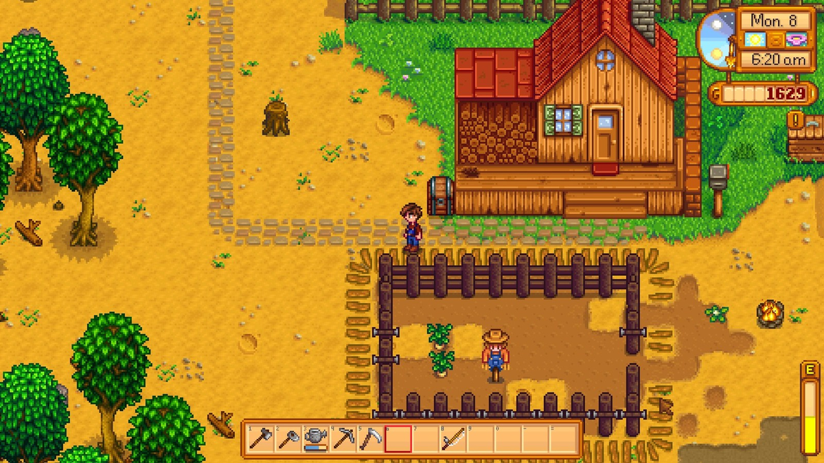 А вот и пиксели. Игра  «Stardew Valley» нарисована и разработана одним человеком.