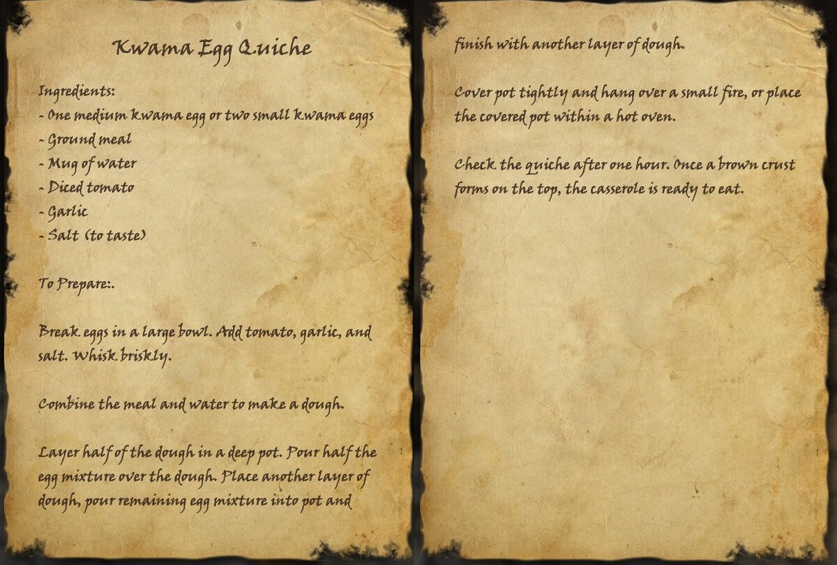Исходный рецепт из The Elder Scrolls Online.