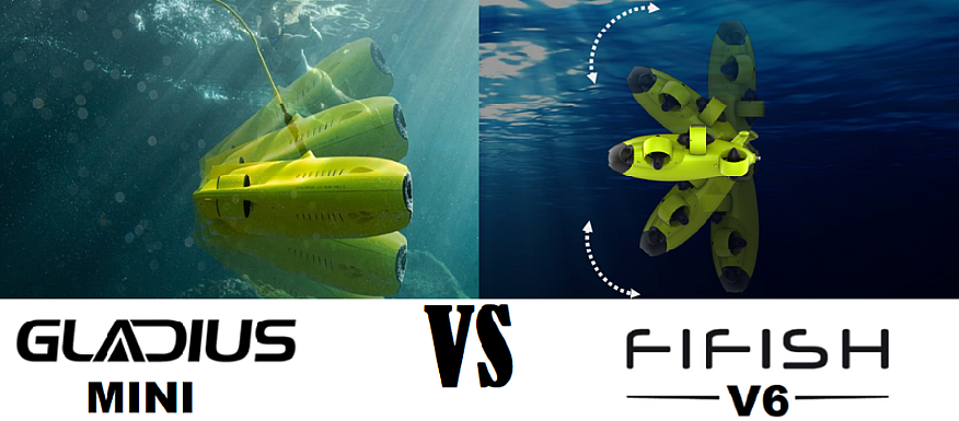 Если Gladius Mini наклоняется только в пределах угла 45°, то V6 может делать оборот на все 360 градусов.