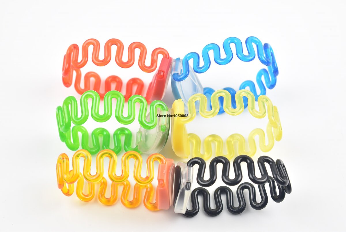 Желтые rfid браслеты змейка пружинка