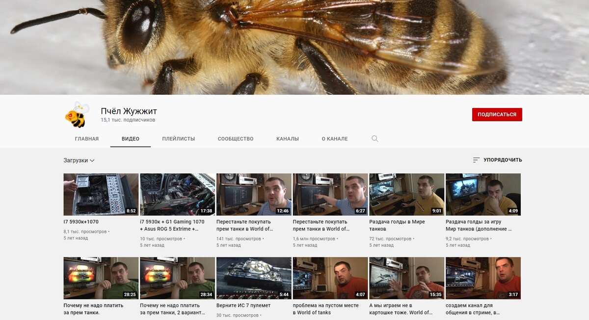 Скриншот youtube.com / Пчёл Жужжит