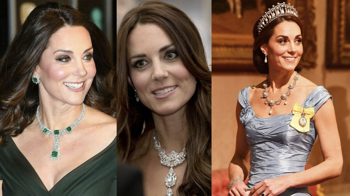 Кейт Миддлтон в разное время на различных приемах