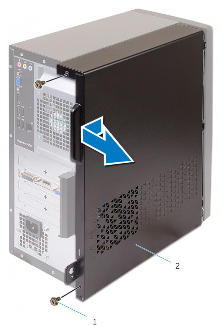 Как снять стенку корпуса на ПК