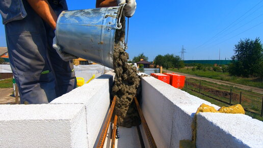 Как сделать АРМОПОЯС для дома из газобетона. Строю гостевой дом на две ...