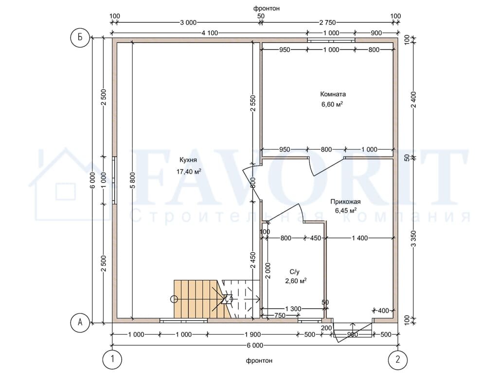 Планировка 1 этажа