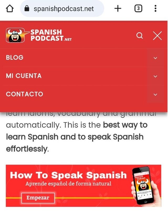 скрин сайта https://www.spanishpodcast.net