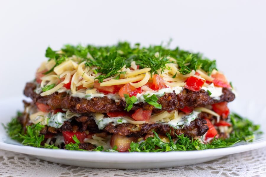 Овощной торт на закуску