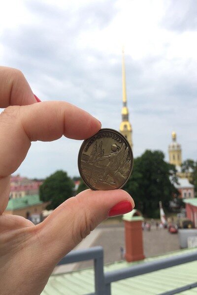 Петропавловская крепость на монетке и воочию. Фото автора