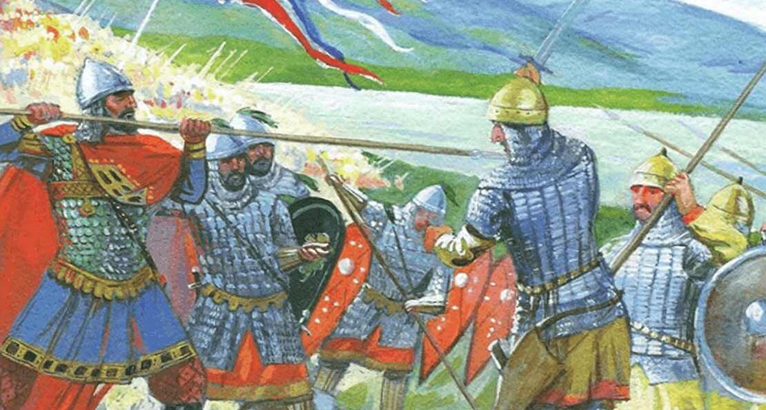 Бой русов против греческих пехотинцев