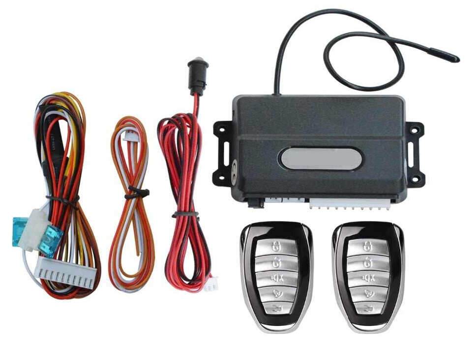 Типичный и простейший комплект для подключения функции автозапуска. Но простота такого китайского набора совершенно не отменяет сложность электроники автомобиля и глупости персонала СТО. И об этом ниже.