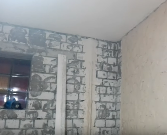 Стена до начала штукатурки